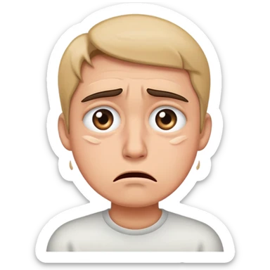 rolling eyes annoyed crying  sticker