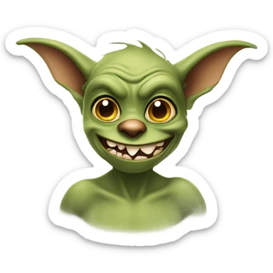 gremlin with runny sticker