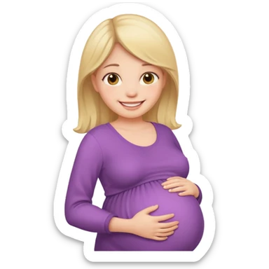 Pregnant girl sticker