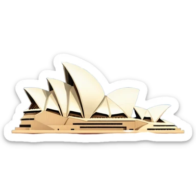 Sydney Opera House with fireworks sticker