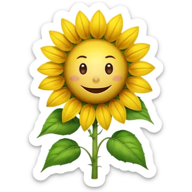 a picture of the sunflower from Plants vs. Zombies sticker