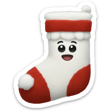 fluffy christmas socks sticker