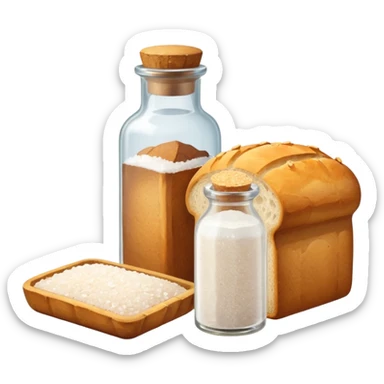  simple a bottle of salt and a loaf of bread sticker