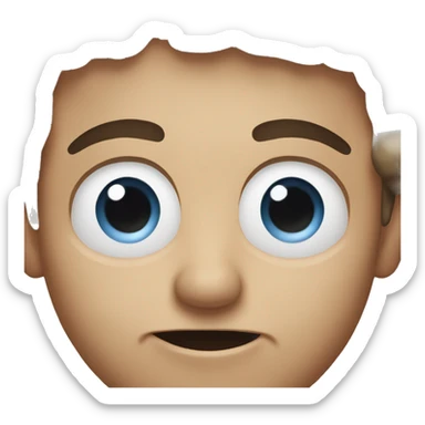 Raised eyebrow with smile  sticker