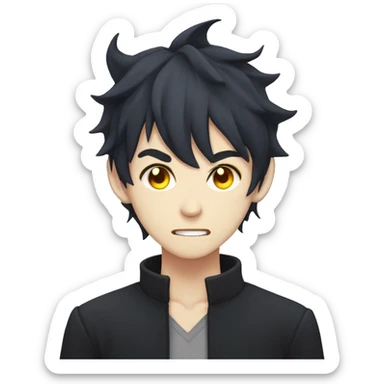 anime boy demon sticker