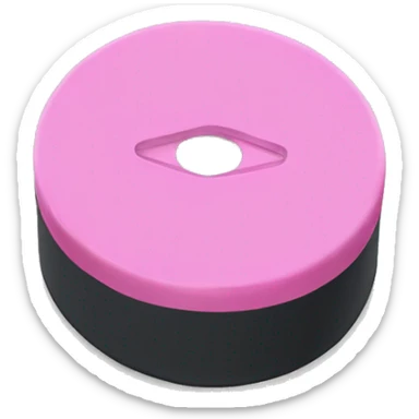 Pink hockey puck  sticker