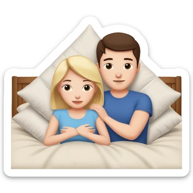 Me and my girlfriend making a pillow fort sticker