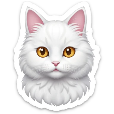 Coquette white cat sticker