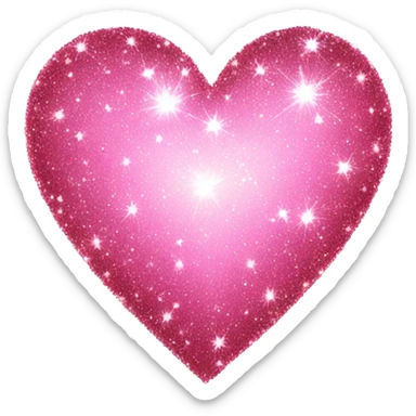 Sparkles heart sticker