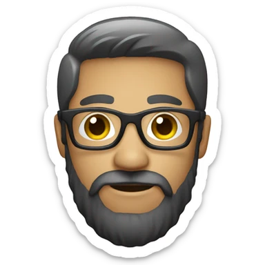 photographer with beard sticker