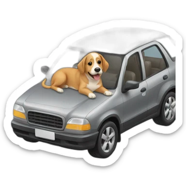 pets in a car sticker
