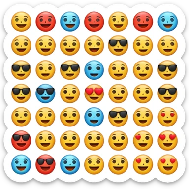 Mixe des emoji 🤷🏼7️⃣6️⃣ sticker