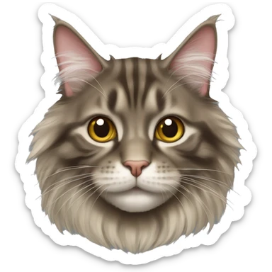 Maine coon cat sticker