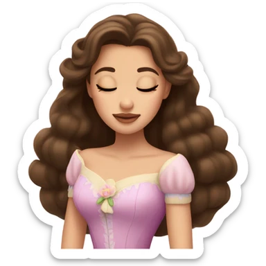 Sleeping brunette beauty Disney sticker
