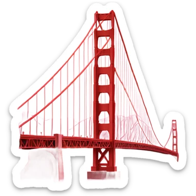 pink golden gate bridge, must be pink! sticker