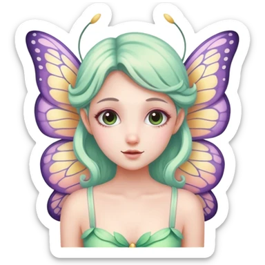 fairy Pastel butterfly  sticker