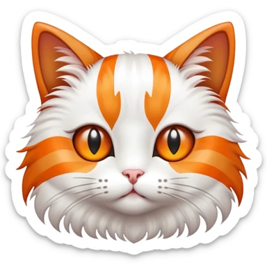 Cat with stars as eyes sticker