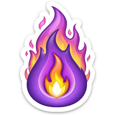 A purple fire emojis sticker