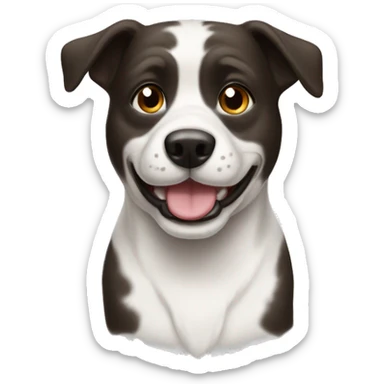 Dog white bulterer happy sticker