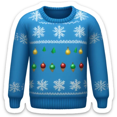 Blue Christmas sweater sticker