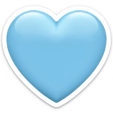 light blue heart sticker