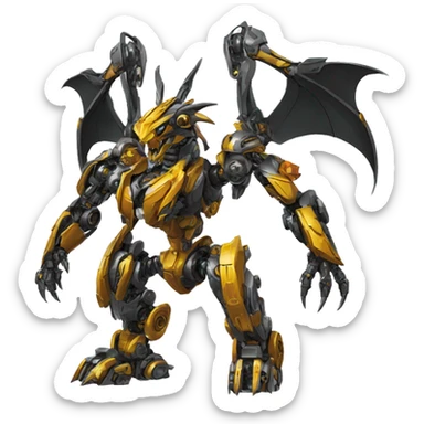 Mechanical Pokémon-dragon-Bionicle-Mecha full body sticker