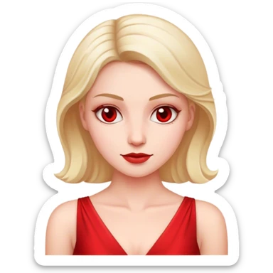 white conservative woman in red dress sticker