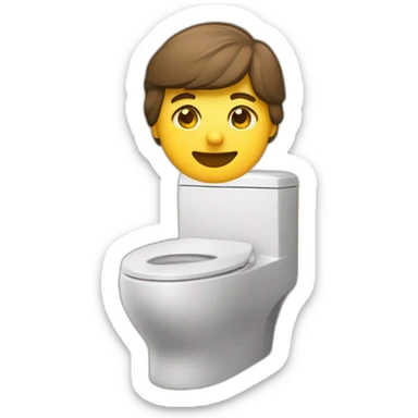 Françoi aulande sur des toilettes sticker