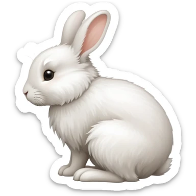 side profile of a rabbit hoping sticker