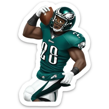 Philadelphia Eagles slamming a touchdown ￼ sticker
