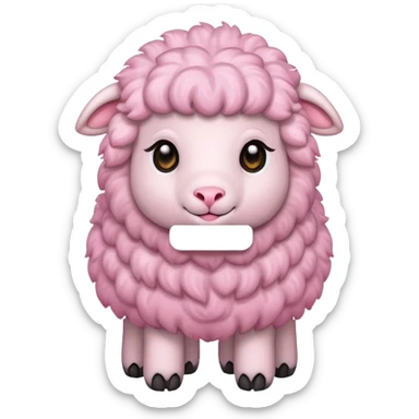 cute pink lamb sticker