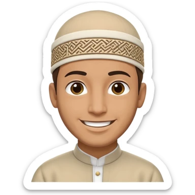 a muslim man sticker