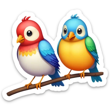 Two birds sticker