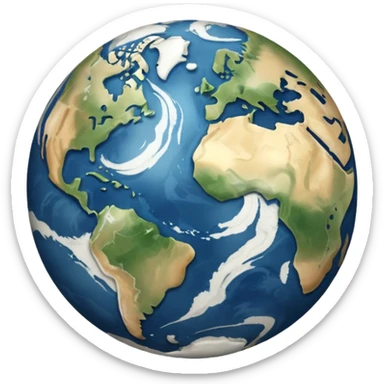 Albinism earth sticker