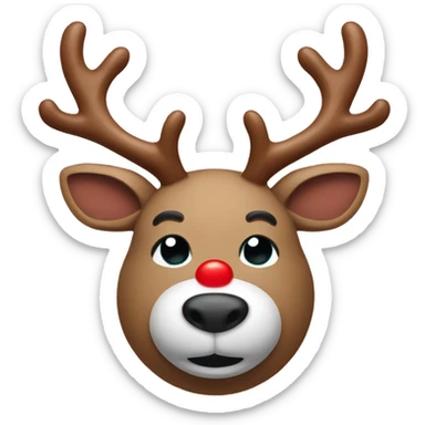 rudolph red nose reindeer  sticker