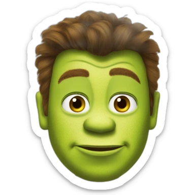 shrek as rick astley sticker