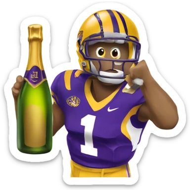 LSU champagne sticker