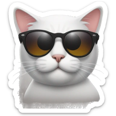 Cat with sunglasses sticker