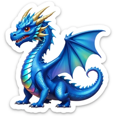 Dragón color azul sticker