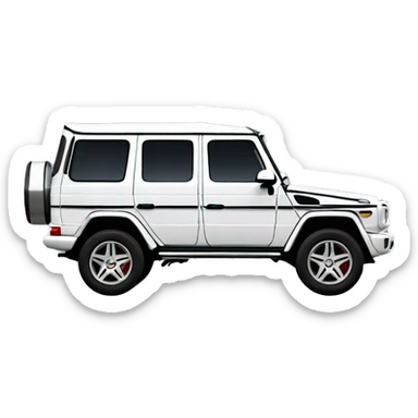 G wagon white sticker