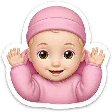 Bible, pink baby sticker