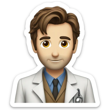 David Tennant as Doctor Who sticker