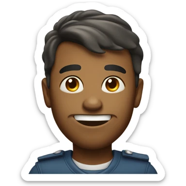 Smirking with one eyebrow raised sticker