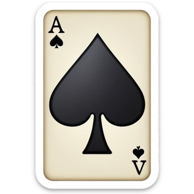 Ace of spades card sticker