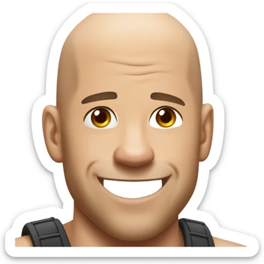 Vin Diesel pointing at the camera smiling sticker