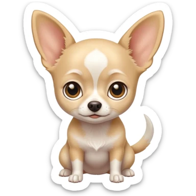 white chihuahua with short hair sticker