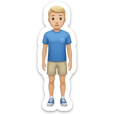 white man standing full body sticker