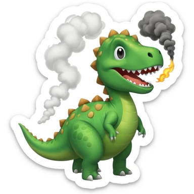 Farting dinosaur sticker