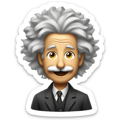 Einstein laughing sticker