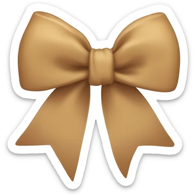 Tan bow  sticker